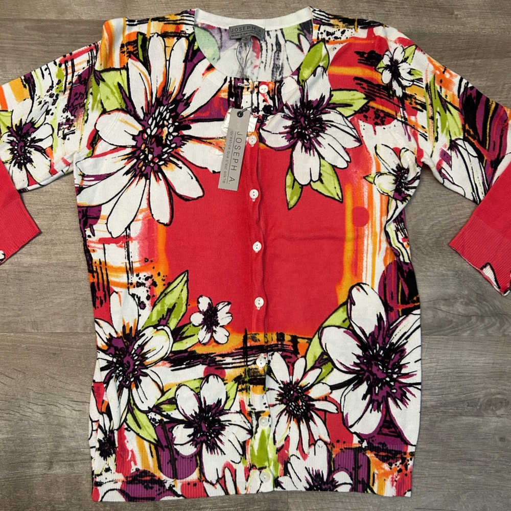 NWT Floral Cardigan | Joseph A - Picture 5 of 5